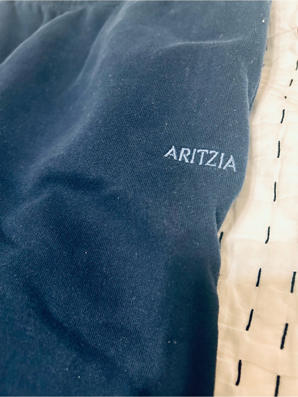 Aritzia Navy Relaxed Track Pants - Picture 6 of 7